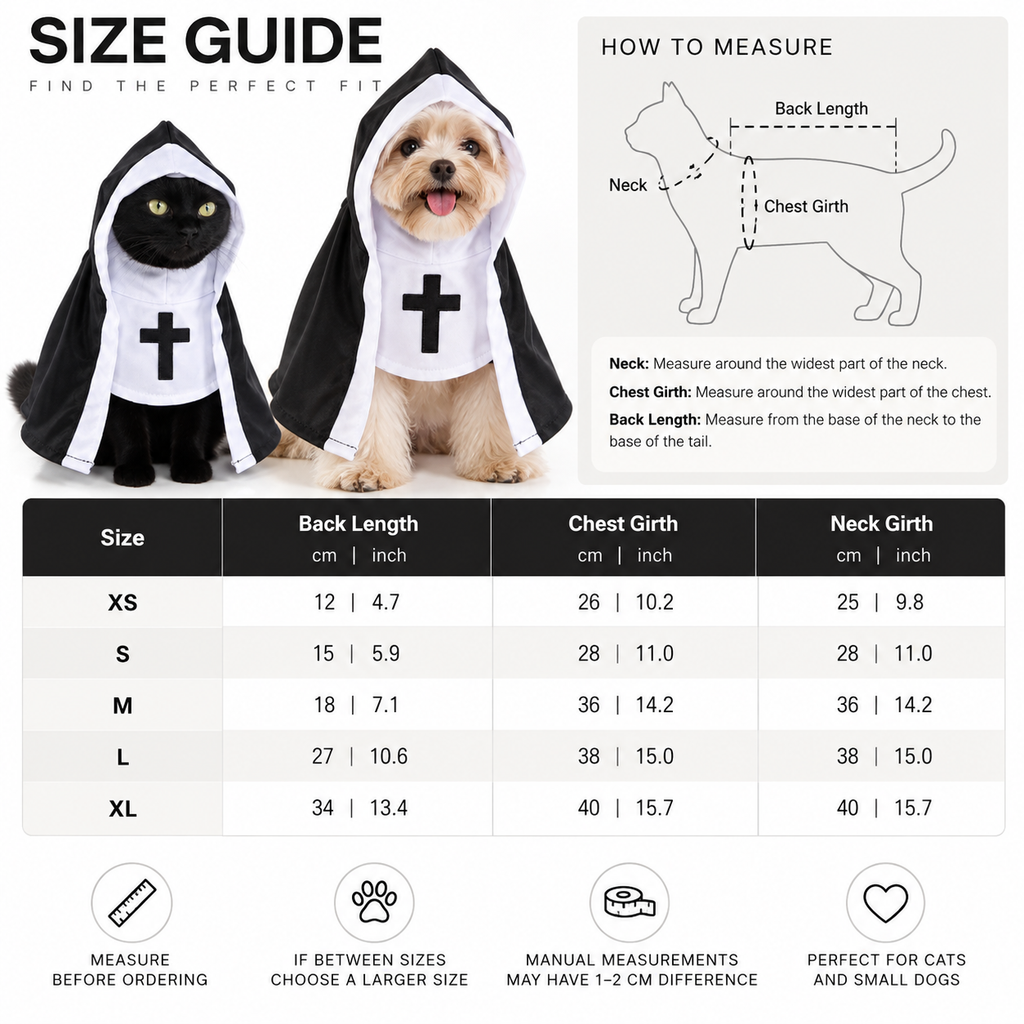 monje pet costume