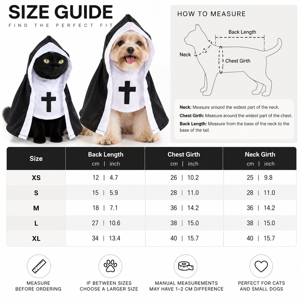 monje pet costume